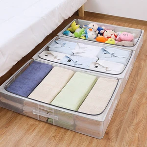 Under-Bed Storage Box, Moisture-Proof Organizer for Clothes, Sealed Cotton Quilt Storage Box, Home Use, Large Capacity