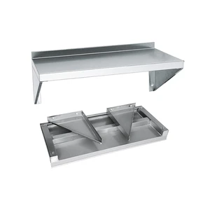 Restaurant Bar Cafe & Home Kitchen Organization and Storage Shelf Heavy Duty Stainless Steel Wall Shelf