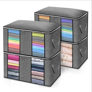 Large Capacity Clothes Storage Bags for Blankets Storage Containers for Comforters Foldable Bedding Organizer