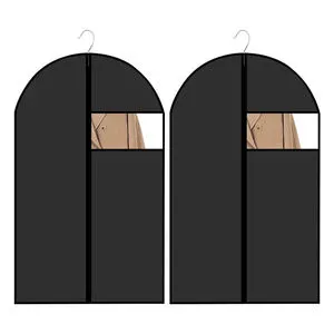 Wholesale Garment Bag Clothing Dust Cover Garment Covers for Closet Clothes Transparent Storage Plastic Dustproof Suit Bag
