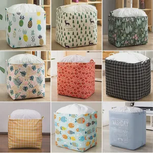 Single-Tier Foldable & Flexible Square Wardrobe Clothes Organizer Multifunction Quilt Storage Bag Baskets