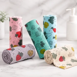 Bulk Wholesale 180gsm Absorbent Microfiber Towel Roll Hotel Home Coffee Cleaning Reusable Quick Drying Microfiber Cloth Rolls