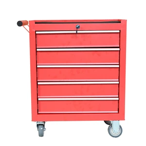Multicolor Rolling Tool Cabinet Lockable Storage Chest with Wheels for Garage Workshop and Mechanics