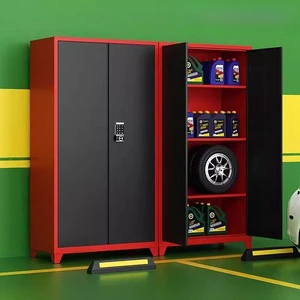 Garage Storage Cabinet Heavy-duty Steel Assembled Code Locks for Elevated Areas Adjustable Shelves Rust Resistant Waterproof