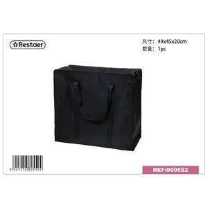 Black Oxford Portable Wardrobe Storage Bag 49*45*20cm for Household Items