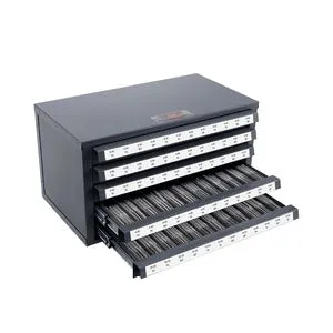Vexior 5 Drawer Steel Tap Dispenser Cabinet #2-56 to #12-28 Labeled 60 Compartment Tool Storage Organizer