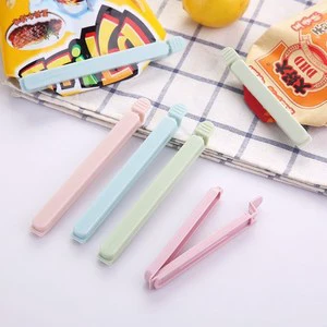 Plain Color Sealing Clips 5 Pack Foldable Plastic Bag Clips For Food Preservation Small Snack Bag Sealing Tool Reusable