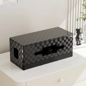 CHICON Cable Storage Box Collapsible Organizer for Home Desk Accessories Management Power Strips Wires Conceal Capacity