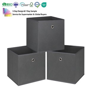Multiple Colors Strong Durable Modern Foldable Non Woven Square/Rectangle Storage Box For Clothes Toys