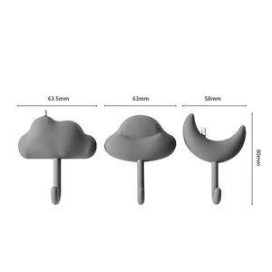 Kitchen Creative Shaped Strong Adhesive Door Hooks Small Nebula Pattern Decorative Home Decor Wall Hanger Hook