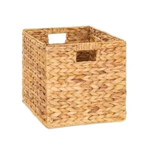 Hot Selling High Quality Water Hyacinth Grass Hand-woven Storage Basket Storage Basket Foldable Storage Basket