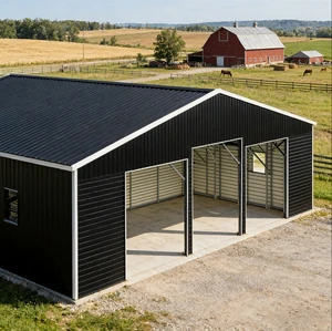 SG3939 Factory Outlet Metal Garage Shed Galvanized Steel Frame Garage Enclosed Carport Modern Prefab Metal Building Garage