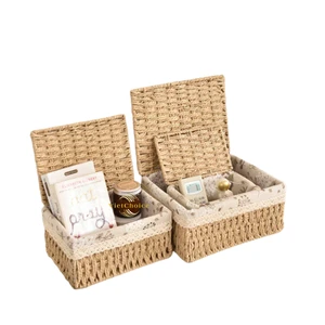 Bulk Supply Handmade Natural Rattan Beverage Can Storage Baskets