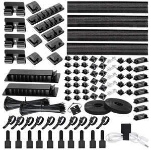 Nylon Cable Wire Management Organizer Kit for Home Office Computer Power Cord Organization