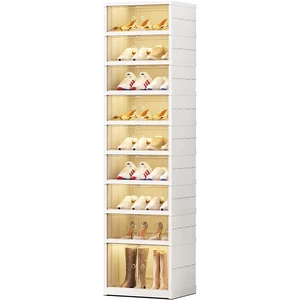 High Quality Foldable Multilayer Portable Plastic Living Room Shoes Rack Organizer Storage Cabinet