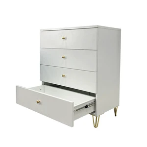 Metal Storage Dresser Chest Cabinet Organizer Unit with Legs 4 Drawer Dresser Drawer Chest
