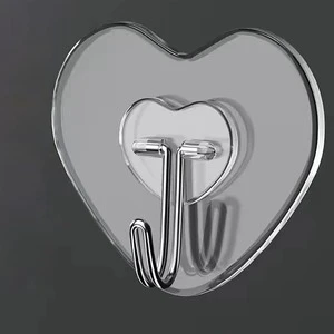 Kitchen Bathroom Stainless Steel Creative Strong Adhesive Hook Door Sticky Hanger Holder Heart/Butterfly Shape Wall Mounted