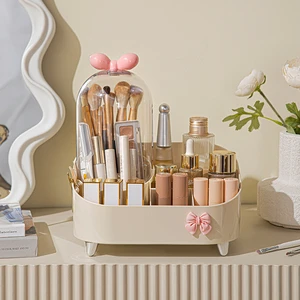 XinHang Thickened Material Cosmetics Organizer Plastic Skincare Storage Container Desktop Cute Plastic Cosmetic Organizer