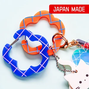 Flower Bag Accessory Keyring Acrylic Carabiner Keychain Custom Candy Colors Holder
