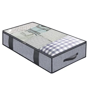 Extra Large Foldable Storage Bag Under Bed Storage Boxes Underbed Clothes Zippered Organizer Storage Bags