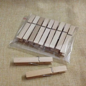 Big Size 72mm Polished Folk Art Multifunction Wooden Laundry Clothes Pins Pegs Hanging Clips