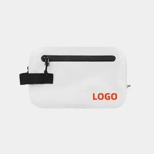 Custom Logo Waterproof Double Layer Toiletry Bag for Overnight Stays to Pack Pajamas, Socks and Skincare Samples
