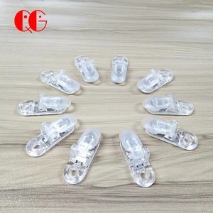 Factory Wholesale Office Useful Plastic Transparent Longline Sewing Clips Clothespins