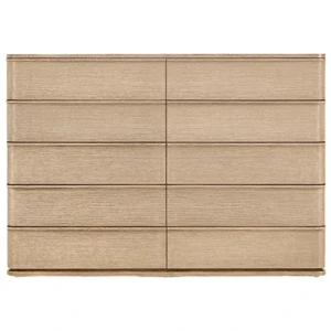 Eco-Friendly Modern Solid Oak Wood 10-Drawer Chest of Drawers High Quality Large Storage Easy Assembly Bedroom Dresser Cabinet