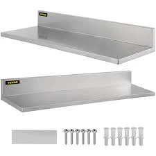 Stylish wall-mounted shelf usable for bathroom, bedroom, or kitchen storage, designed with a non-slip surface for safe placement