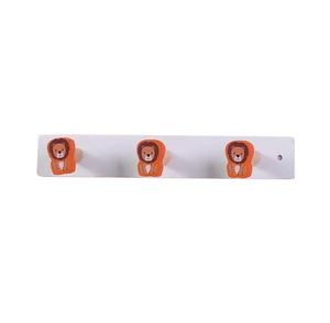 Cartoon Animal Lion Creative Sticky Perforated Dual Purpose Clothes Hook Bedroom Wall Sticky Hook