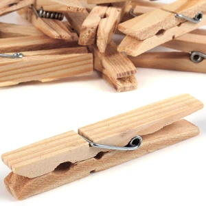 Customized Decorative Laundry Spring Clothes Pins Photo Picture Craft Pegs Clip Clothespin Colored Wooden Mini Natural