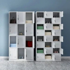 Steel Locker Cabinet Changing Room Clothes Storage Metal Locker Box 12 18 24 Doors Locker