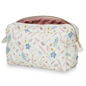 Custom Design Soft Organic Cotton Quilted Baby Travel Toiletry Toilet Vanity Pouch Bag for Mommy Maternity Wash Organizer