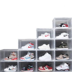 High Quality Folding Shoes Storage Organizer Foldable Plastic Shoe Box for Sneakers
