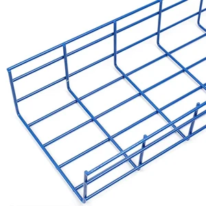 Stainless Steel Grid Tray Silver Corrosion-Resistant Construction Under Desk Electrical Equipment Cable Organizer