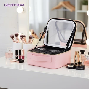 Custom Professional CE Approved Makeup Case Built-In Lithium Battery Makeup Case With Storage Tray