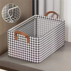 Modern Rectangle Multifunction Fabric Clothing Storage Box Convenient Foldable Design for Clothes Socks Wardrobe Storage Bags