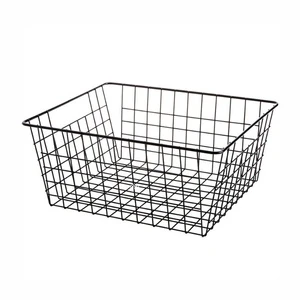 Factory Price Black Color Metal Wire Storage Baskets
