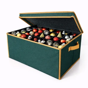 Top Sellers Foldable Multi-functional Fabric Hard Dividers Handles Lid ISO Certified Custom Logo Cube Christmas Storage Box
