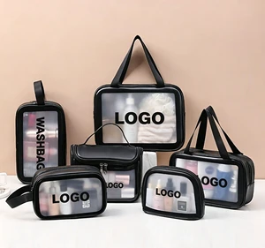 Custom Logo Canvas Makeup Bag Fashion Multifunctional Cosmetic Wash Bag Portable Hand Pouch for Women Travel All Seasons Custom