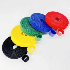 Fastening Wires Cords Wire Organizer Straps Adjustable Reusable Self Locking Double Side Hook and Loop Cable Ties Roll
