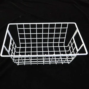 Black White Gold Color Iron Metal Wire Mesh Storage Baskets for Home Use,Freezer Net Basket