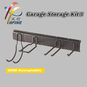 OEM Friendly Metal Adjustable Heavy Duty Modern Garage Storage Kit Wall Hook Rack for Bulk Garage and Workshop Use