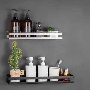 Modern Durable Corner Steel Powder-Coated 1-Tier Custom Size Bathroom Kitchen Storage Racks Wall-Mounted Toilet Rack Shelf