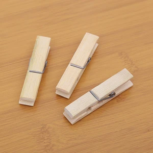 Wholesale Custom Household Original Color Clothes Clip 60 Packs Laundry Mini Wooden Peg Wooden Clip Wood Clip