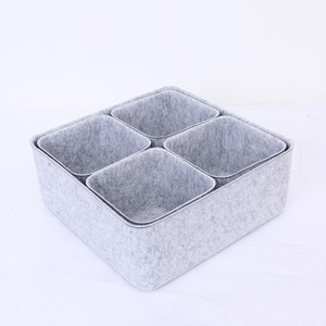 Brand New Expandable Bathroom Children's Toy Clothes Lid Box With Insert 8pcs/set Drawer Organizers Bins Felt Storage For Desk