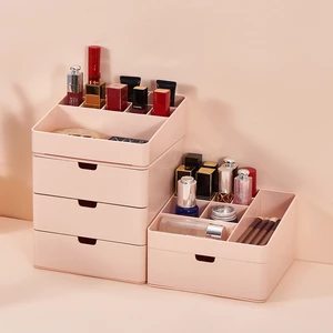 MONR PS Plastic Cosmetic Storage Box Multi-Layer Drawer Desktop Makeup Organizer Rectangle for Home Kitchen Bathroom Desk Use