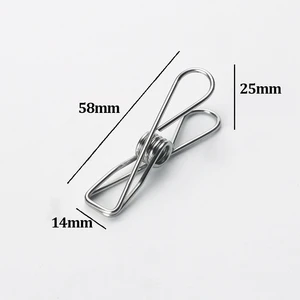 Factory Price Sale Silver Metal Stainless Steel Spring Clip / Clothes Peg / Sunning Clip
