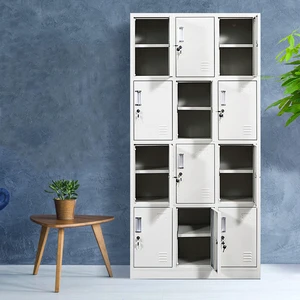 12 Door Staff Locker Steel Clothes Locker 4 Doors Steel DoorLockers Armario Armadietto Gym Loker Cabinet