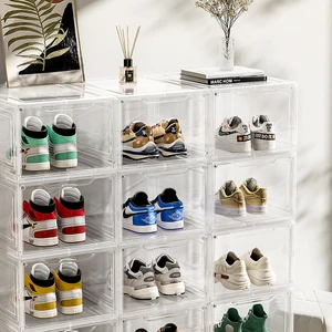 Manufacture High Quality Thicken Material Custom Luxury Shoes Storage Box Sneakers Plastic Storage Boxes & Bins